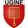 Ugine Sticker wappen, gelsenkirchen, augsburg, klebender aufkleber