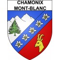 Stickers coat of arms Chamonix-Mont-Blanc adhesive sticker