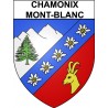 Chamonix-Mont-Blanc Sticker wappen, gelsenkirchen, augsburg, klebender aufkleber
