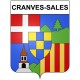 Cranves-Sales 74 ville Stickers blason autocollant adhésif