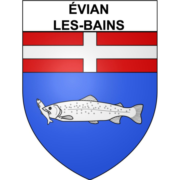 Pegatinas escudo de armas de évian-les-Bains adhesivo de la etiqueta engomada