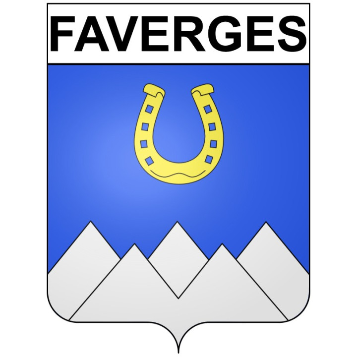 Faverges Sticker wappen, gelsenkirchen, augsburg, klebender aufkleber