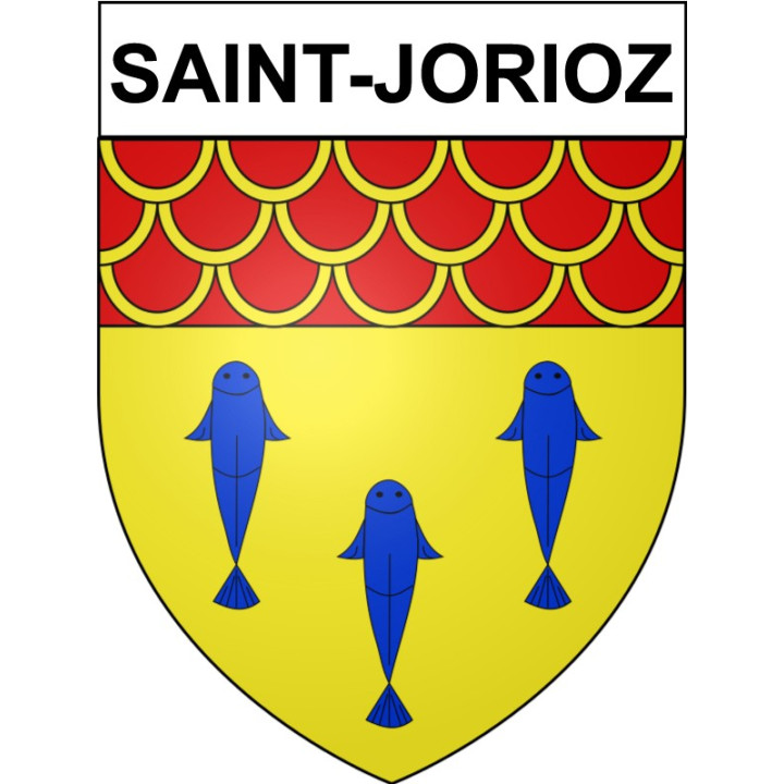 Pegatinas escudo de armas de Saint-Jorioz adhesivo de la etiqueta engomada
