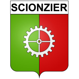 Pegatinas escudo de armas de Scionzier adhesivo de la etiqueta engomada