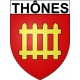 Pegatinas escudo de armas de Thônes adhesivo de la etiqueta engomada