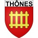 Thônes 74 ville Stickers blason autocollant adhésif