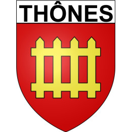 Pegatinas escudo de armas de Thônes adhesivo de la etiqueta engomada