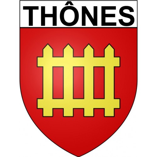 Thônes Sticker wappen, gelsenkirchen, augsburg, klebender aufkleber