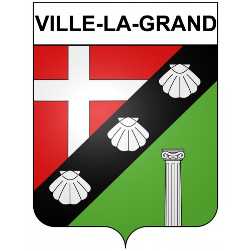 Stickers coat of arms Ville-la-Grand adhesive sticker