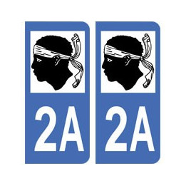 2A Haute-Corse autocollant plaque