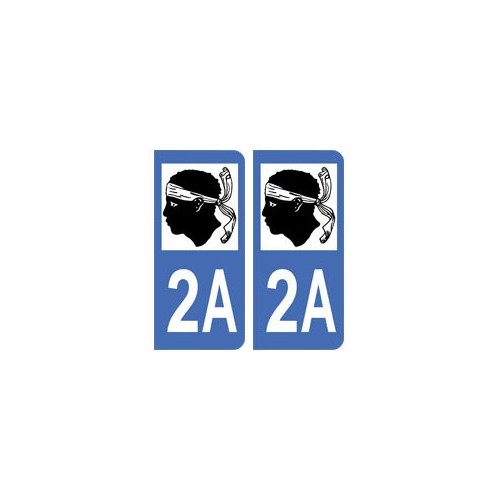 2A Corse adesivo targa di immatricolazione di auto adesivi dipartimento  Corsica
