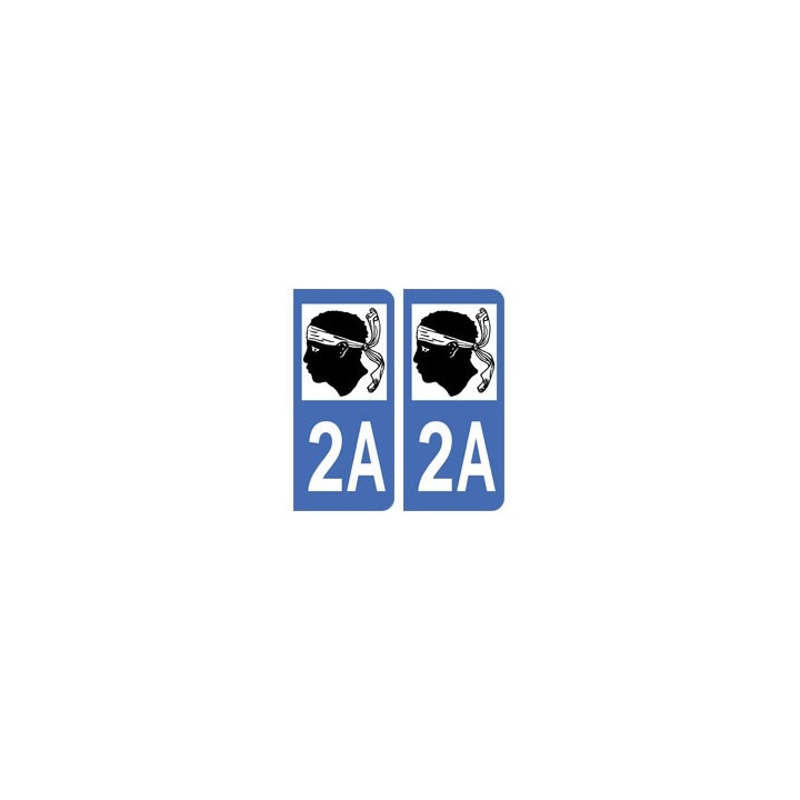 2A Haute-Corse autocollant plaque