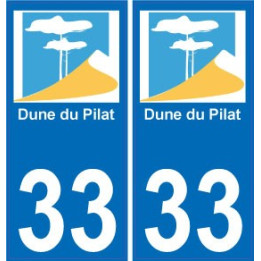 33 de la Duna de Pyla etiqueta engomada de la etiqueta engomada de la placa