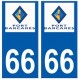 66 Port-Barcarès logo autocollant plaque ville