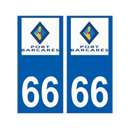 66 Port-Barcarès logo autocollant plaque ville