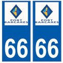 66 Port-Barcarès logo autocollant plaque ville
