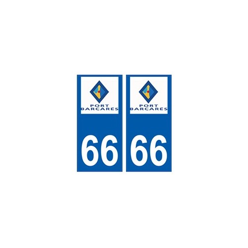 66 Port-Barcarès logo autocollant plaque ville