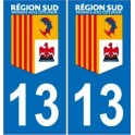 13 region paca new logo ville sticker autocollant plaque immatriculation auto