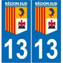 13 region paca new logo ville sticker autocollant plaque immatriculation auto