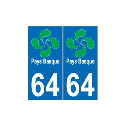 64 Pau sticker plate registration city