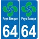 64 Pau-aufkleber plakette ez stadt