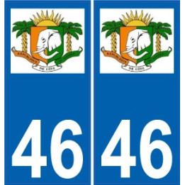 64 Pau logo sticker plate registration city