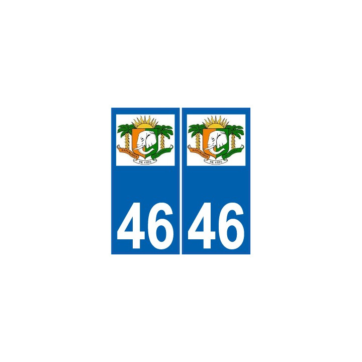 46 Bergounioux logo autocollant plaque immatriculation auto ville sticker