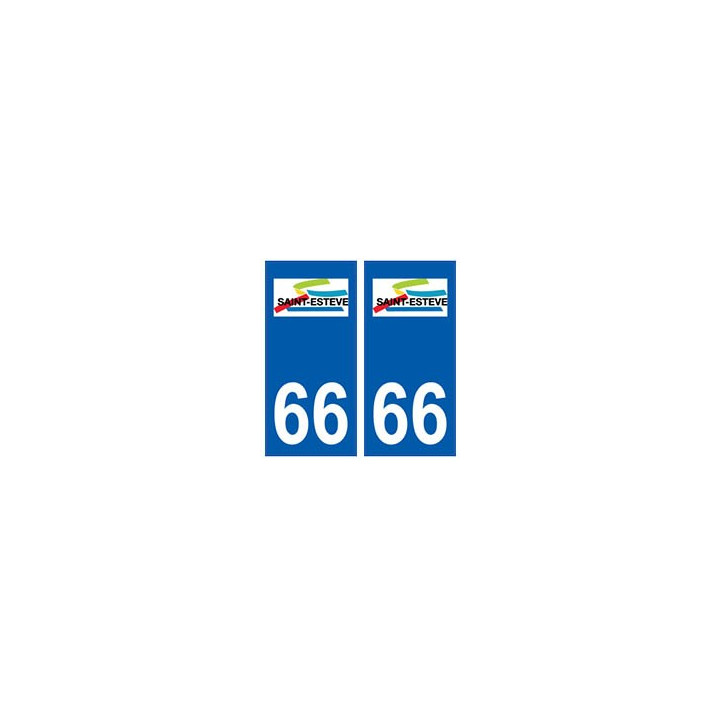 66 Saint-Esteve logo autocollant plaque ville