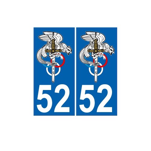 52 Joinville 2567 logo autocollant plaque immatriculation auto ville sticker