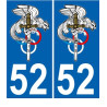 64 Pau logo adesivo piastra di registrazione city