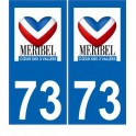 73 Méribel logo autocollant plaque immatriculation auto ville sticker
