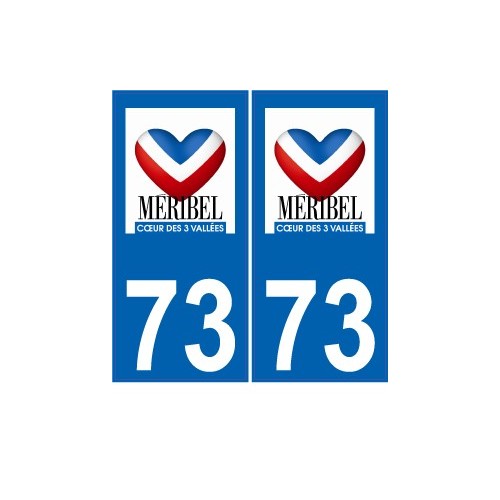 73 Méribel logo autocollant plaque immatriculation auto ville sticker
