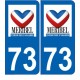 64 Pau logo sticker plate registration city