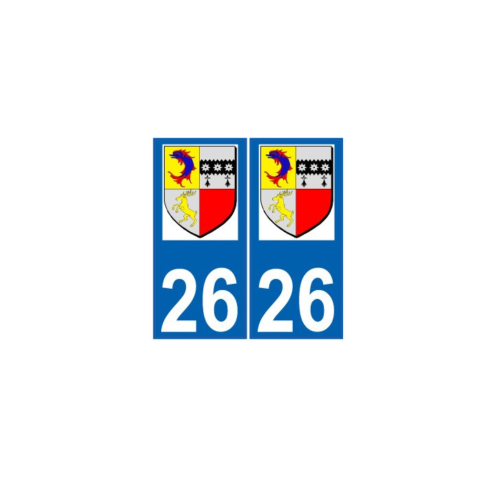 64 Pau logo sticker plate registration city