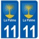 11 La Palme blason ville autocollant plaque