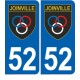 52 joinville 8123 logo autocollant plaque immatriculation auto ville sticker