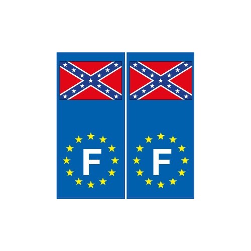 F USA drapeau sudiste sticker autocollant plaque immatriculation auto