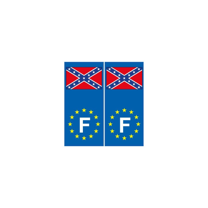 F USA drapeau sudiste sticker autocollant plaque immatriculation auto