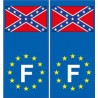 F USA drapeau sudiste sticker autocollant plaque immatriculation auto