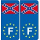 F USA drapeau sudiste sticker autocollant plaque immatriculation auto