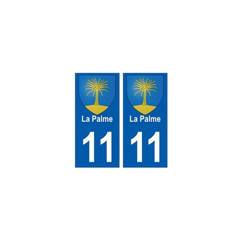 11 La Palme blason ville autocollant plaque