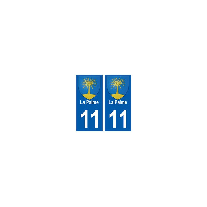 11 La Palme blason ville autocollant plaque