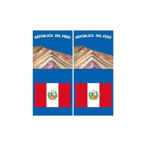 République du Pérou sticker autocollant plaque immatriculation auto