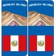 République du Pérou sticker autocollant plaque immatriculation auto