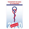 Caducée transport de sang et d'organes sticker autocollant