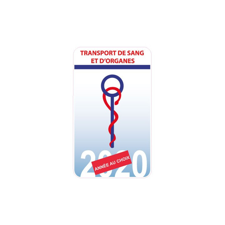 Caducée transport de sang et d'organes sticker autocollant