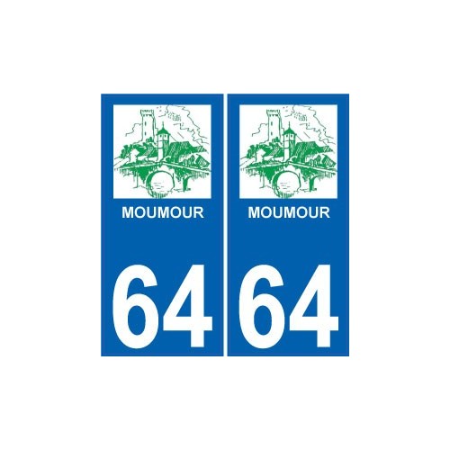 64 Pau logo adesivo piastra di registrazione city