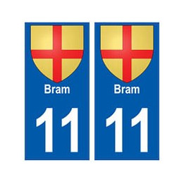 11 Bram   blason ville autocollant plaque