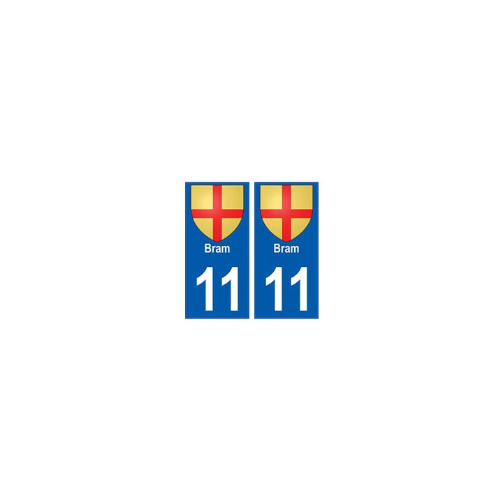 11 Bram   blason ville autocollant plaque