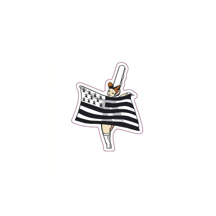 Bigouden drapeau Bretagne Breizh 853 autocollant adhésif sticker